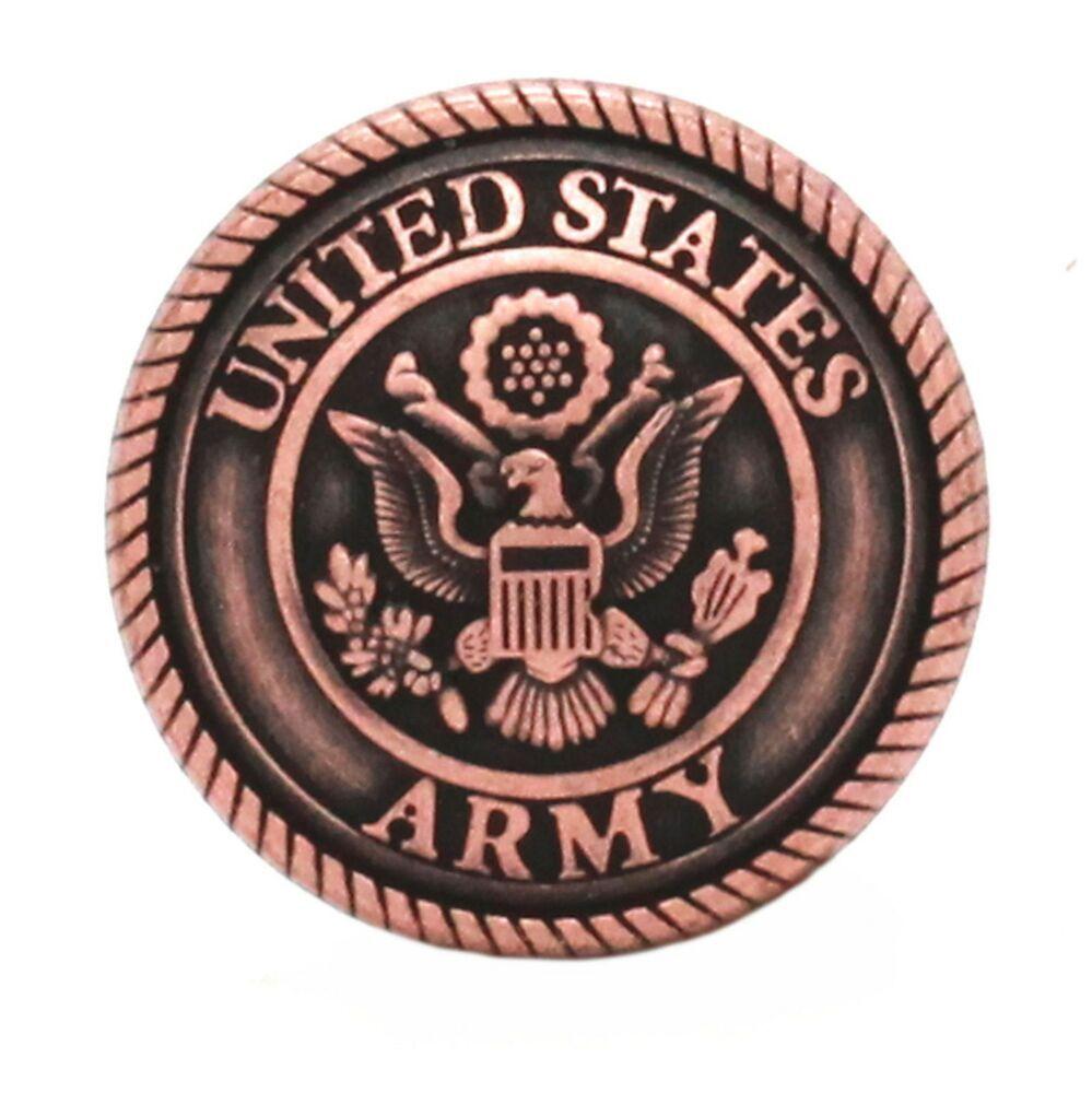 Concho Logo - Army Logo Antique Copper Screwback Concho 1-1/4