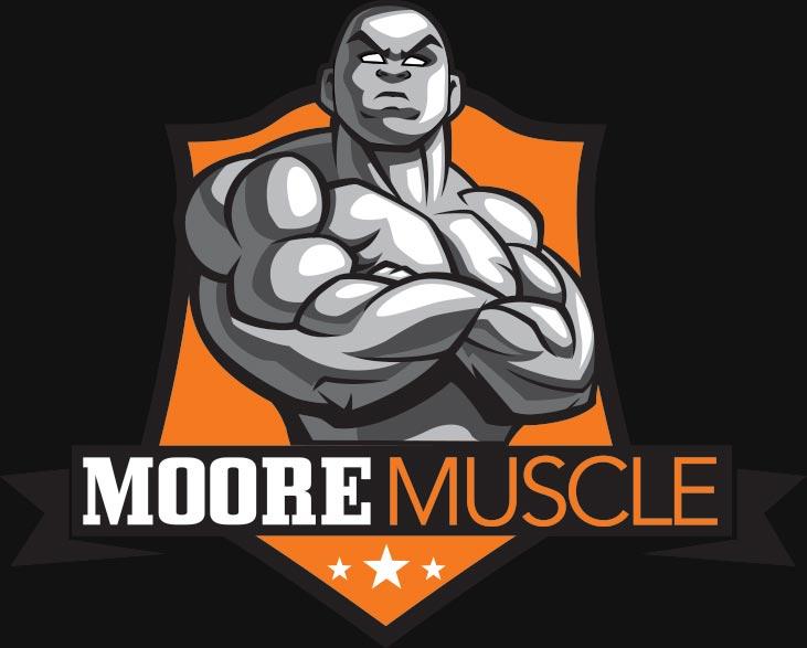 Muscle Logo - MooreMuscle Unisex T-Shirt - Black