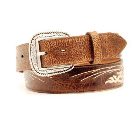 Concho Logo - Ariat Western Belt Mens Embroidered Concho Logo Brown A1017602