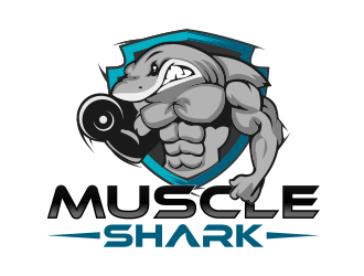 Muscle Logo - Muscle Shark logo design