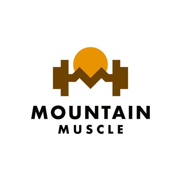 Muscle Logo - Mountain muscle logo Vector | Premium Download