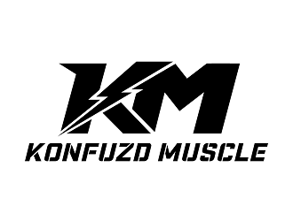 Muscle Logo - KONFUZD MUSCLE logo design - 48HoursLogo.com