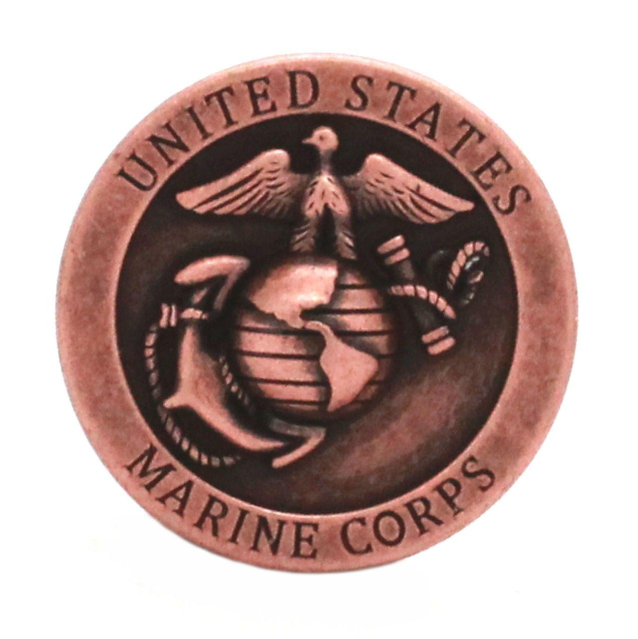 Concho Logo - Marine Corps Logo Antique Copper Screw Back Concho 1-1/4