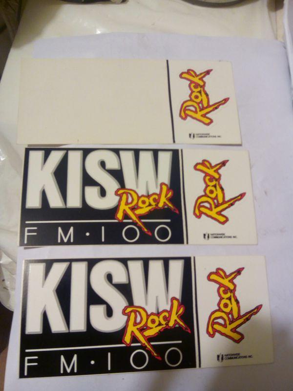 KISW Logo - KISW Rock FM100 vintage stickers from the late 80s in Tacoma, WA