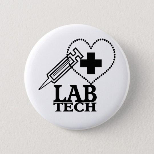 Syringe Logo - LAB TECH HEART SYRINGE LOGO - LABORATORY SCIENTIST BUTTON