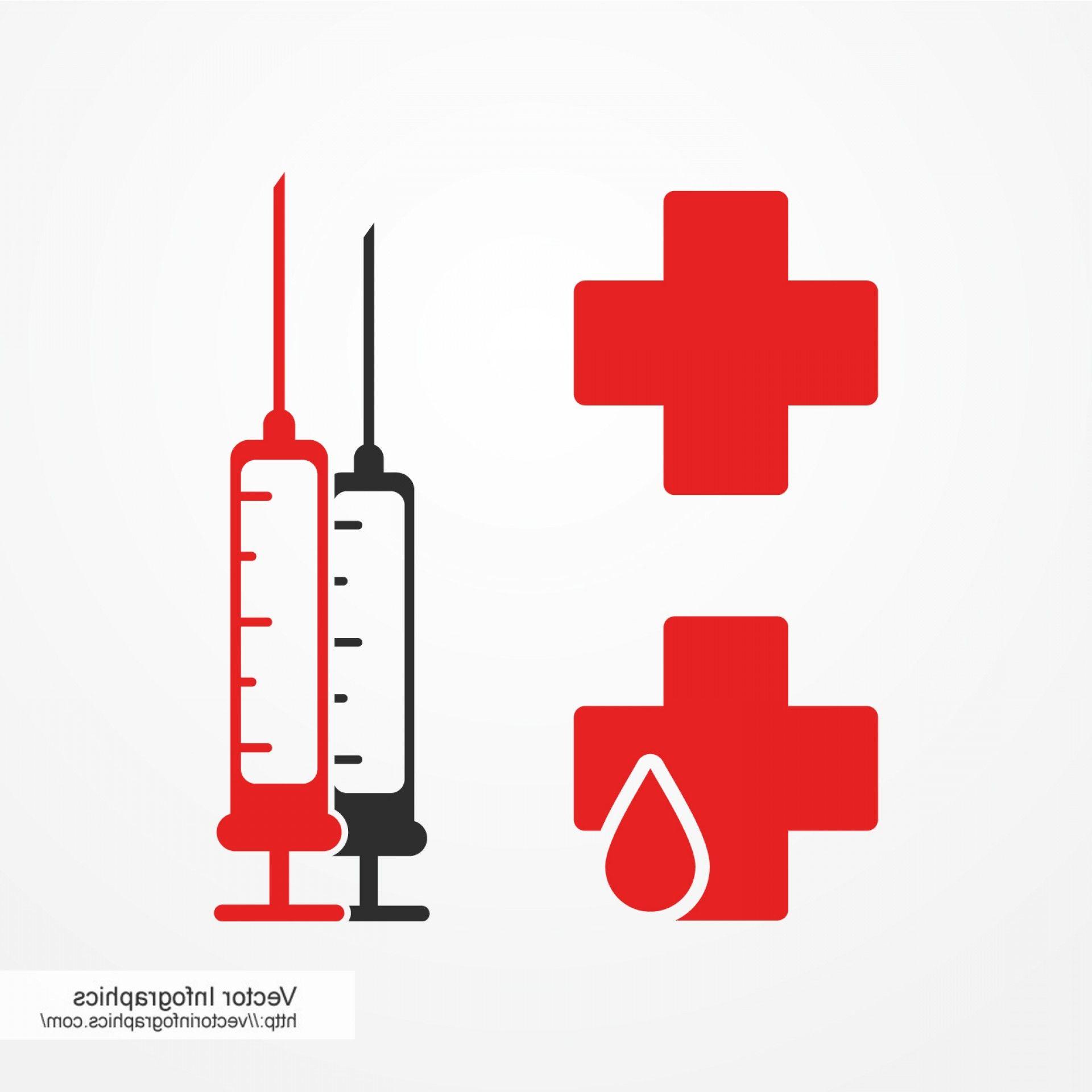 Syringe Logo - Red Cross Logo And Syringe Free Vector | SOIDERGI