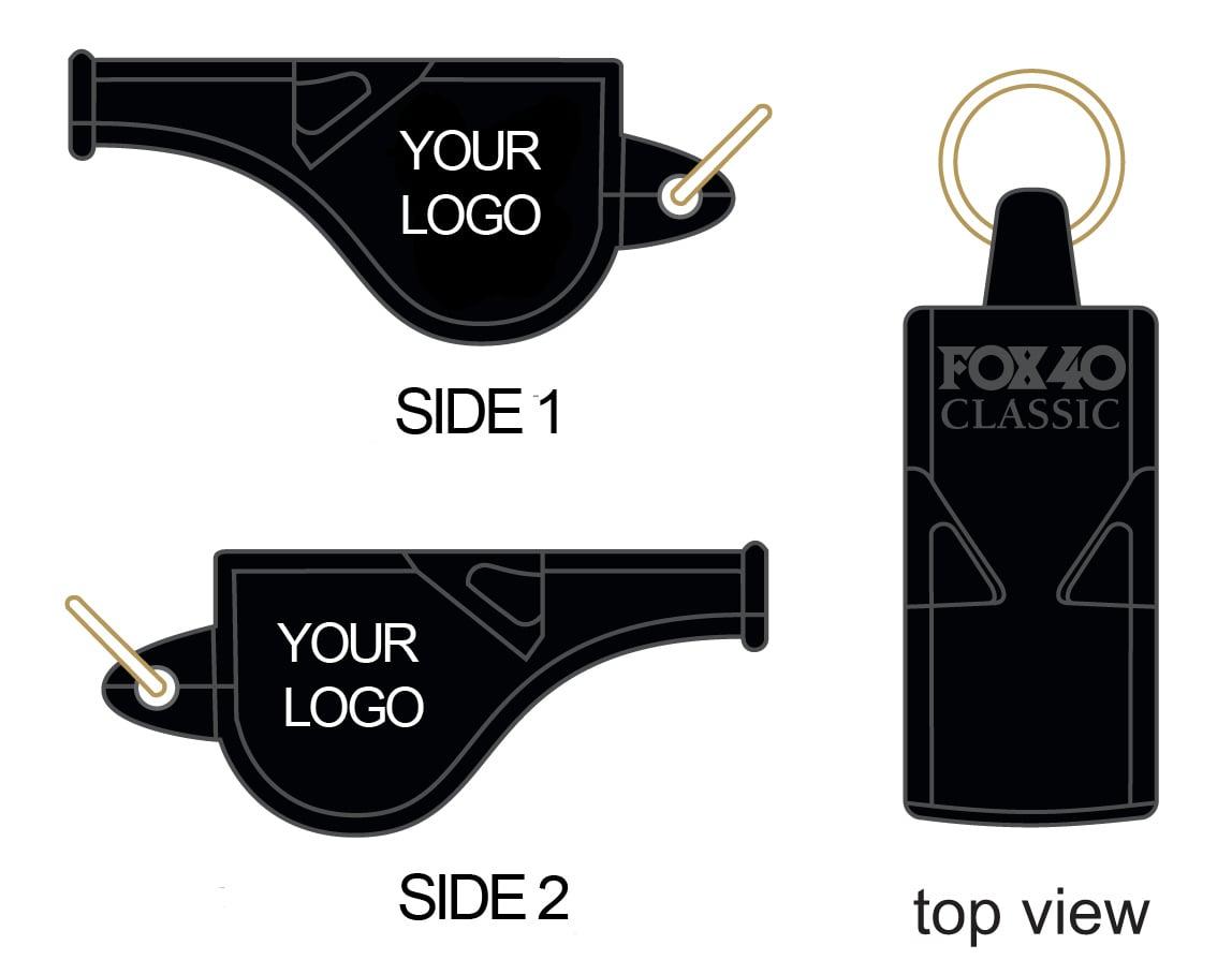 Whistle Logo - Custom Fox 40 Classic Whistle