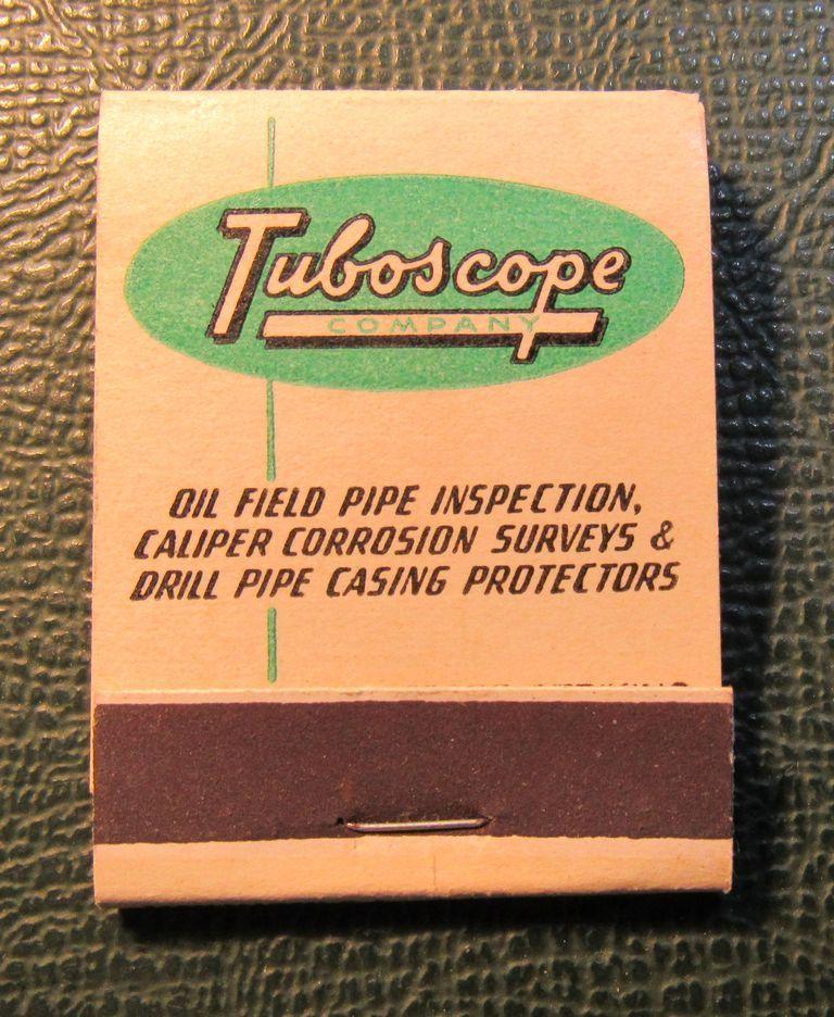 Tuboscope Logo - Details about Matchbook - Tuboscope Oil Pield Pipe Houston TX FULL PRINTED  STICK