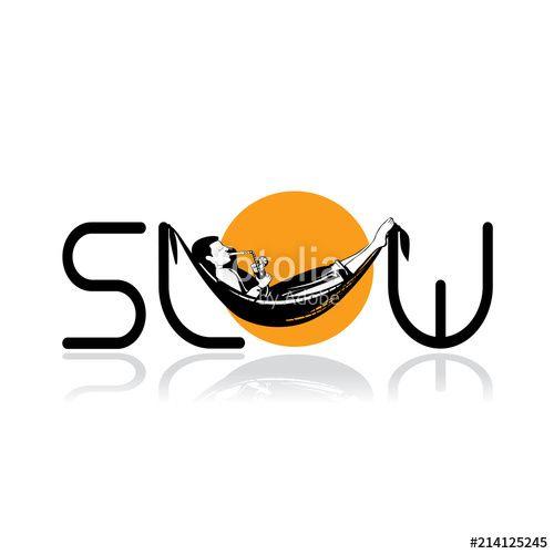Slow Logo - Slow logo. Slow life. Vector illustration isolated on white