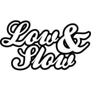 Slow Logo - WHITE LOW AND SLOW LOGO CAR DECAL CAR WINDOW NEW STICKER