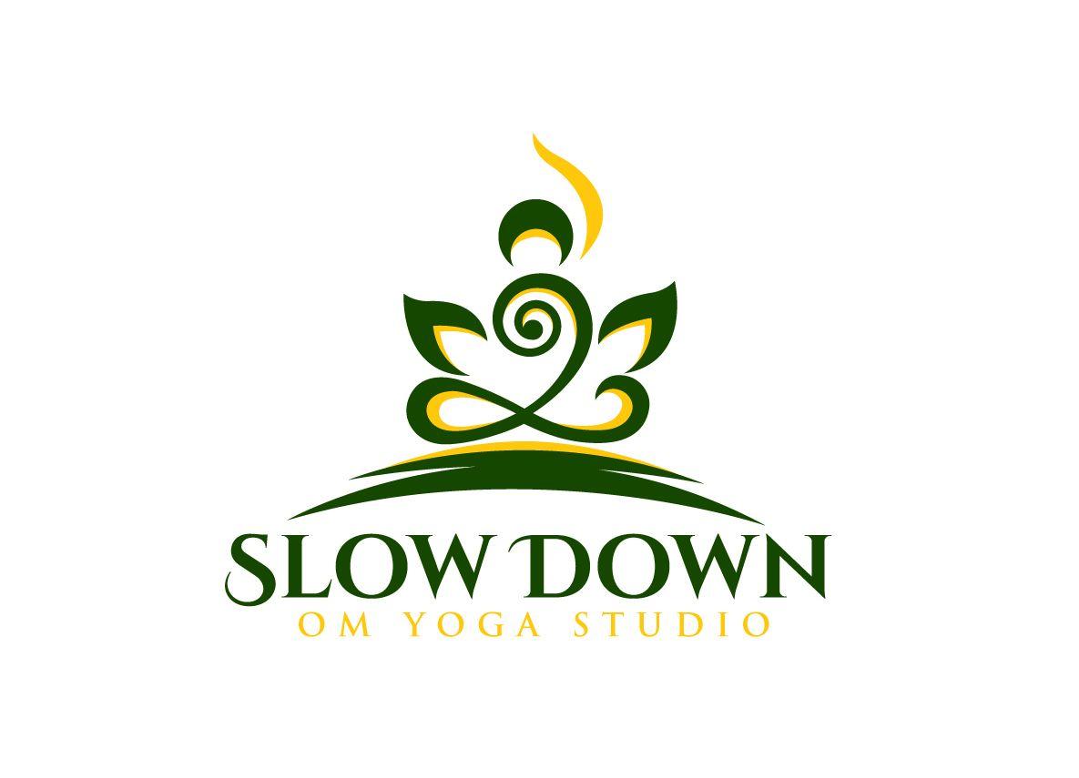 Slow Logo - Logo Design for Slow Down and Om Yoga studio by hih7 | Design #17206974