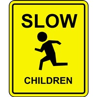 Slow Logo - SLOW DOWN CHILDREN SIGN Logo Vector (.EPS) Free Download