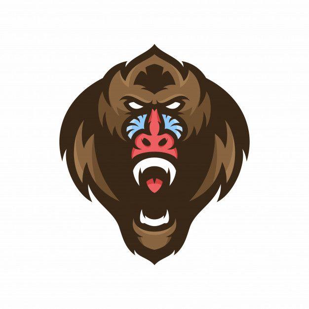 Mandrill Logo - Mandrill monkey - vector logo/icon illustration mascot Vector ...