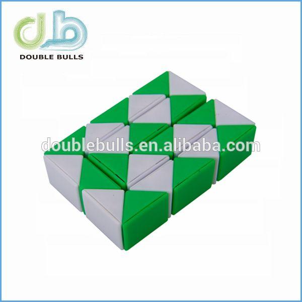 Blue and Green Twist Logo - 2015customized Logo High Quality Snake Shape Toy Game 3D Cube Puzzle