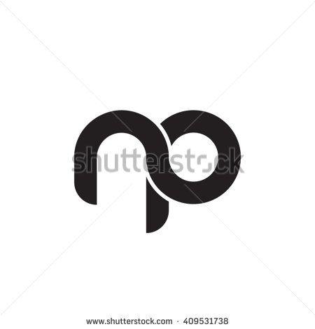 NP Logo - initial letter np linked round lowercase monogram logo black ...