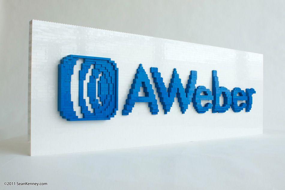 Aweber Logo - Sean Kenney - Art with LEGO bricks : AWeber logo