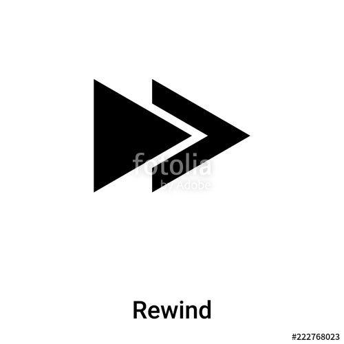 Rewind Logo - Rewind icon vector isolated on white background, logo concept of ...