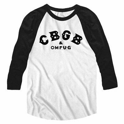 CBGB Logo - CBGB OMFUG VINTAGE Logo Men's Raglan Shirt Long Sleeve Top Punk Rock Music  Merch