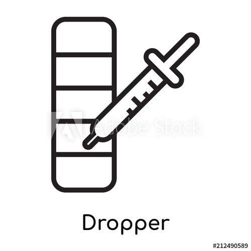 Dropper Logo - Dropper icon vector sign and symbol isolated on white background ...