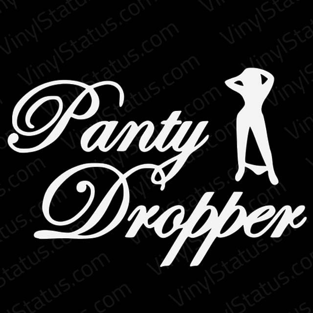 Dropper Logo - Cursive Panty Dropper Sticker #1