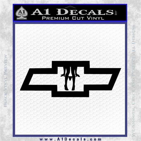 Dropper Logo - Chevy Sexy Bowtie Panty Dropper Decal Sticker » A1 Decals