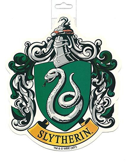 Slytherin Logo - HARRY POTTER Slytherin School Crest Sticker Large Vinyl