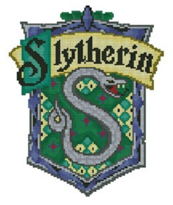 Slytherin Logo - cross stitch pattern Slytherin logo