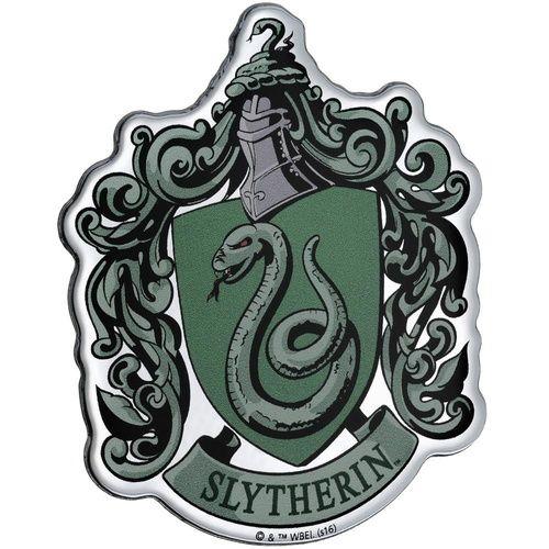 Slytherin Logo - Sticker Slytherin Crest Chrome Logo Emblem