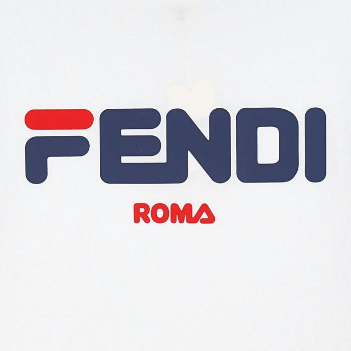 Fendi Logo - Logo print T-shirt - Fendi x Fila Fendi for girls and boys | Melijoe.com