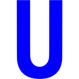 Blue Letter U Logo - Blue letter u icon blue letter icons