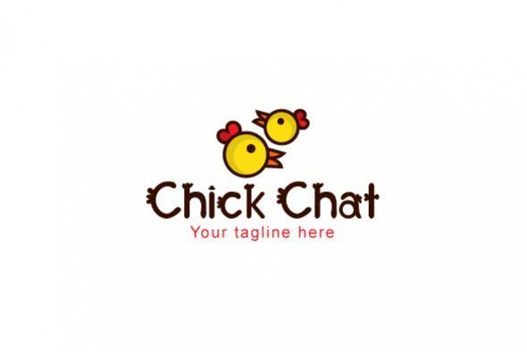 Chick Logo - Chick Chat - Cute Birds Stock Logo Template