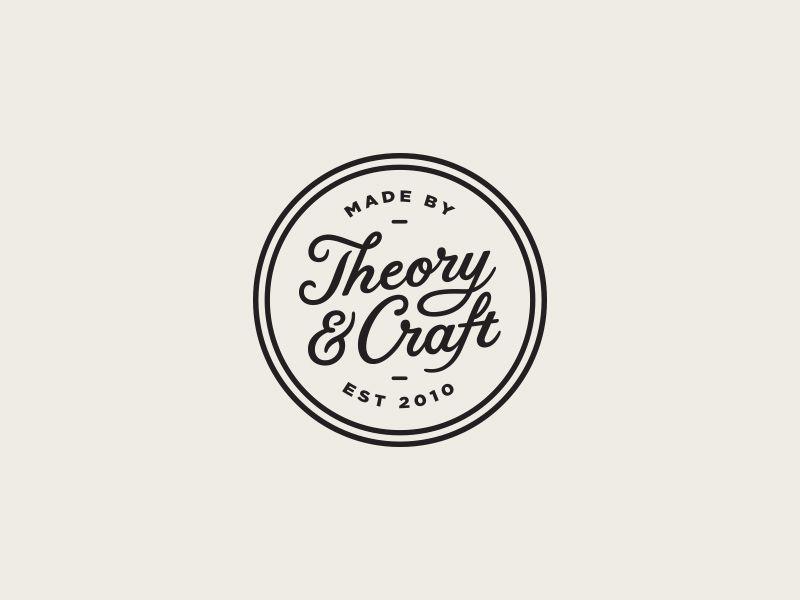 Crafts Logo - Theory & Craft | Oh yes please design | Circle logo design, Logos ...