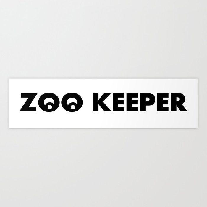 Keeper Logo - ZOO KEEPER LOGO SYMBOL Art Print