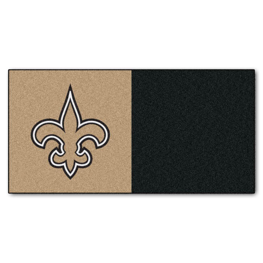 TrafficMaster Logo - TrafficMASTER NFL New Orleans Saints 18 in. x 18 in. Carpet Tile (20 Tiles  / Case)