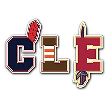 CLE Logo - CLEVELAND SPORTS - [CUSTOMI] JDM Decal Sticker for Car Truck Macbook Laptop  Air Pro Vinyl
