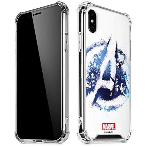 ClearCase Logo - Skinit Avengers Blue Logo iPhone XR Clear Case - Officially Licensed  Marvel/Disney Phone Case Clear - Transparent iPhone XR Cover