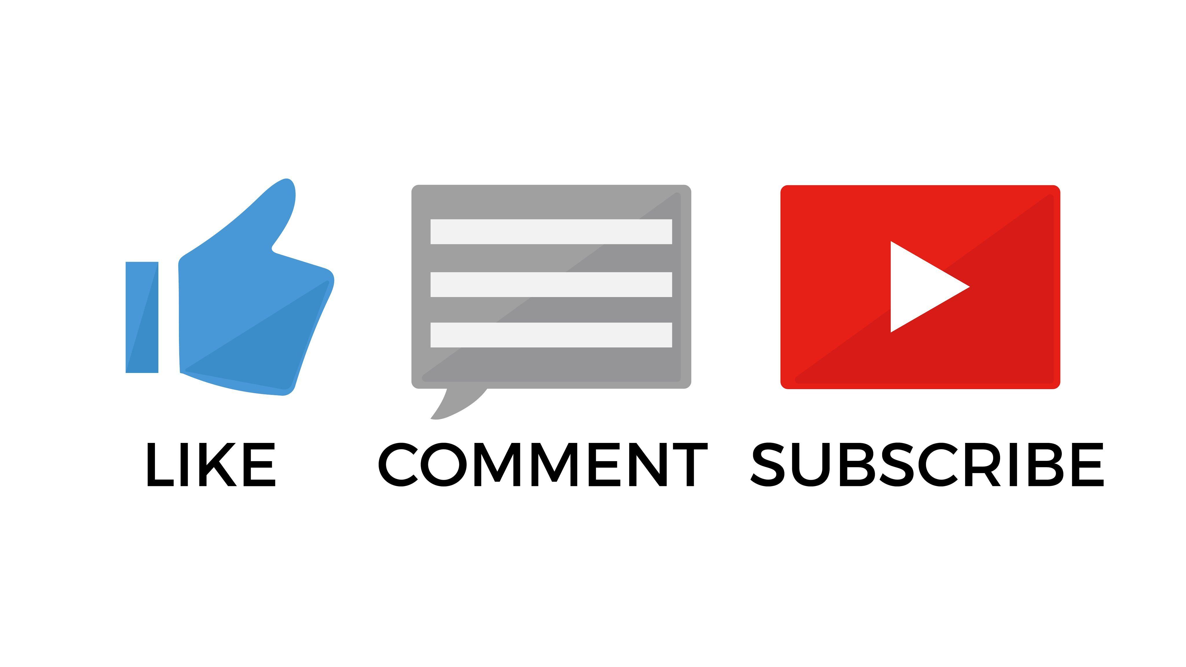 Comment Logo - Like and subscribe Logos