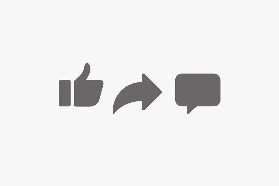 Comment Logo - Vector like comment share icon set
