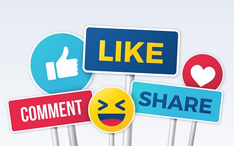Comment Logo - Social Media Like Comment Share Signs - Keybridge Communications
