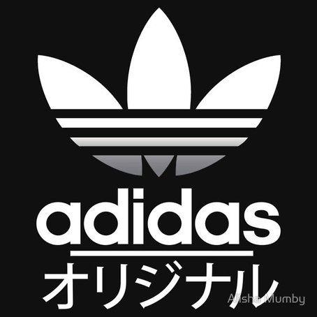 Black Japanese Logo - WHITE JAPANESE ADIDAS LOGO BY ALISHA MUMBY on The Hunt