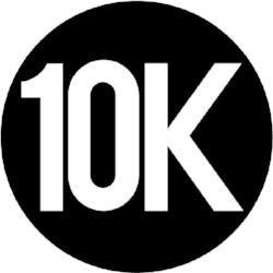 10K Logo - 10k Colored Round Decal (Black)