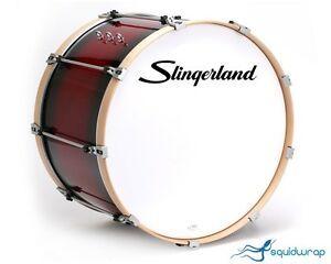 Slingerland Logo - Details about Vintage Slingerland Logo Bass Drum Decal - BLACK 12