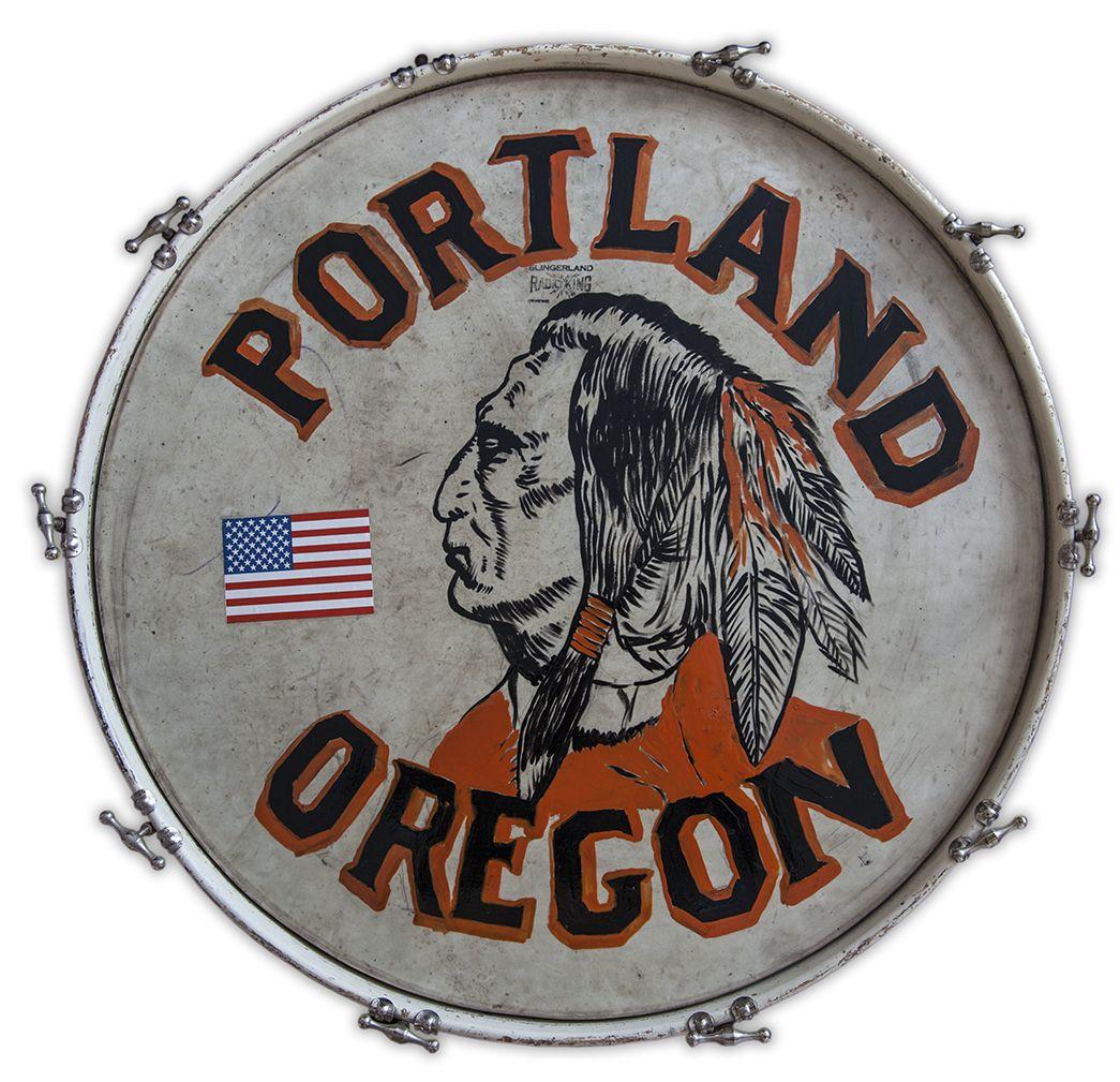 Slingerland Logo - SLINGERLAND PORTLAND OREGON BASS DRUM