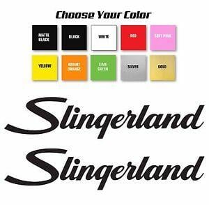 Slingerland Logo - Details about Slingerland Bass Drum Logo / Diecut Decal Pair Set 2.5x12 / Pick Your Color