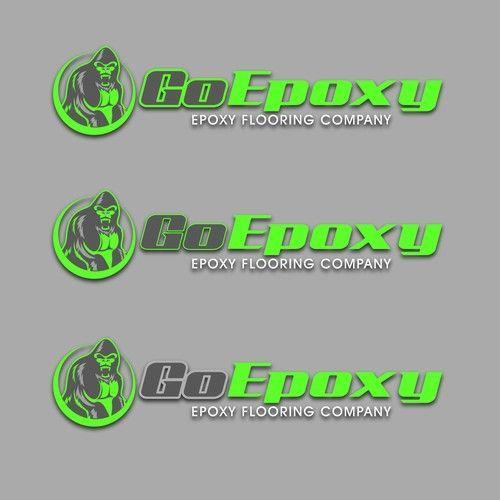 Epoxy Logo - Go Epoxy - Logo with Mascot or Icon for Epoxy Flooring Company ...