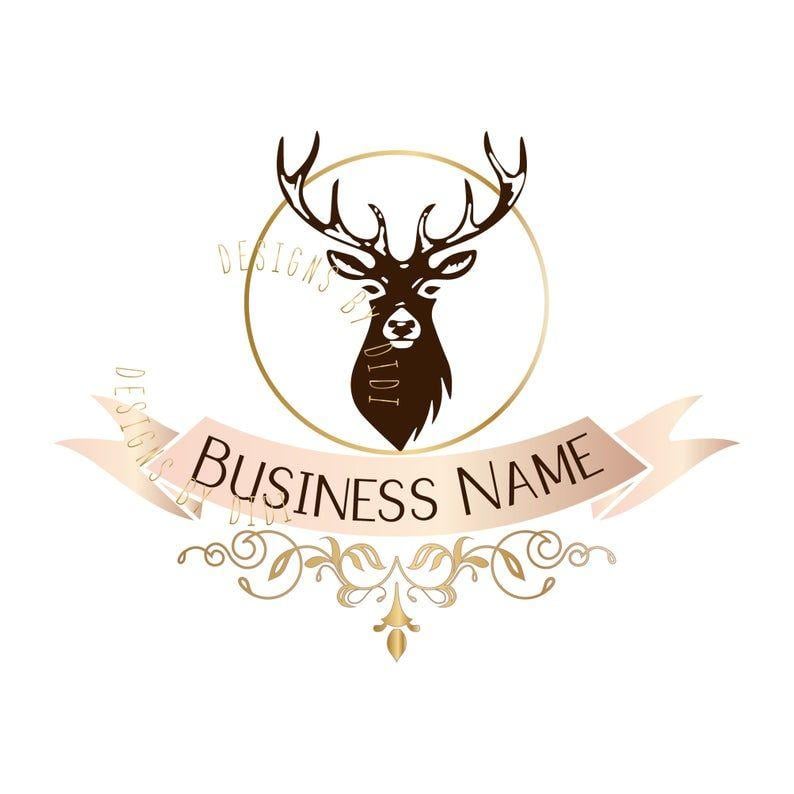 Stag Logo - Custom Logo Design Stag deer logo, Photography logo, Business logo deer,  stag brow pink logo, deer horns wild logo, deer custom logo design