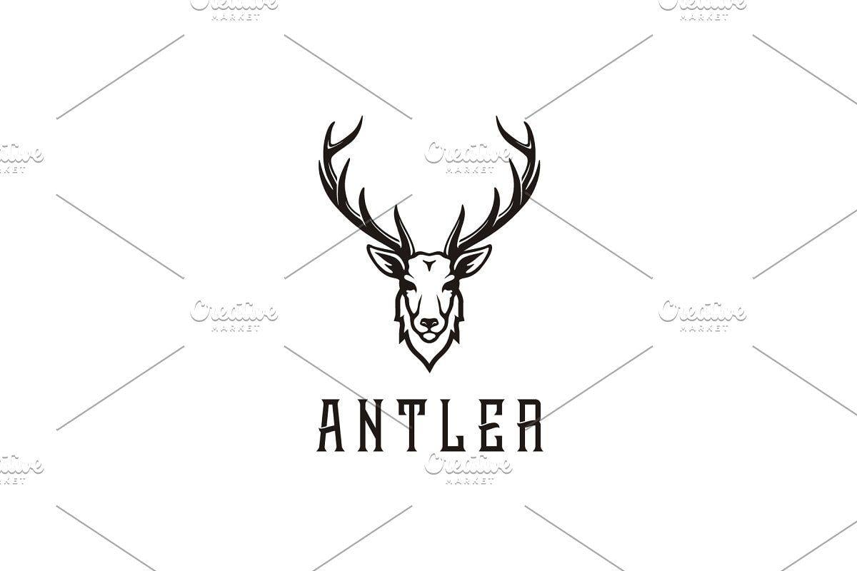 Stag Logo - Deer Antler / Hunting logo design