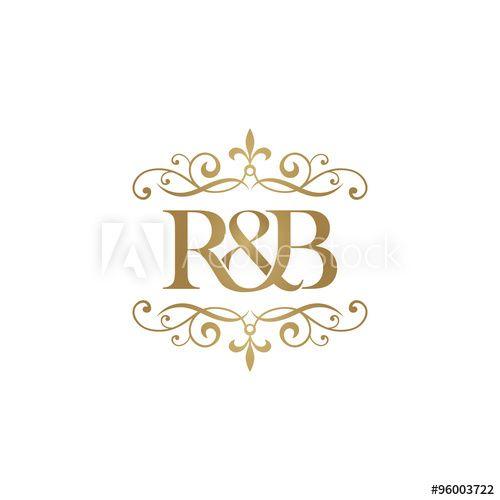 R&B Logo - R&B Initial logo. Ornament ampersand monogram golden logo - Buy this ...