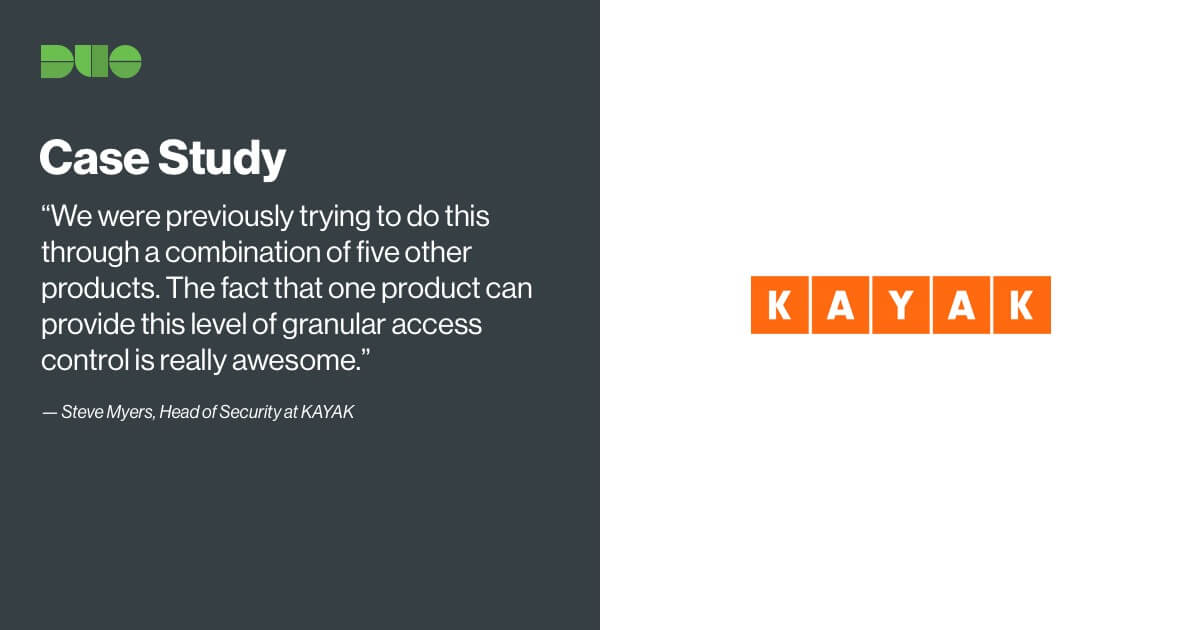 Kayak.com Logo - KAYAK: Duo Case Study | Duo Security