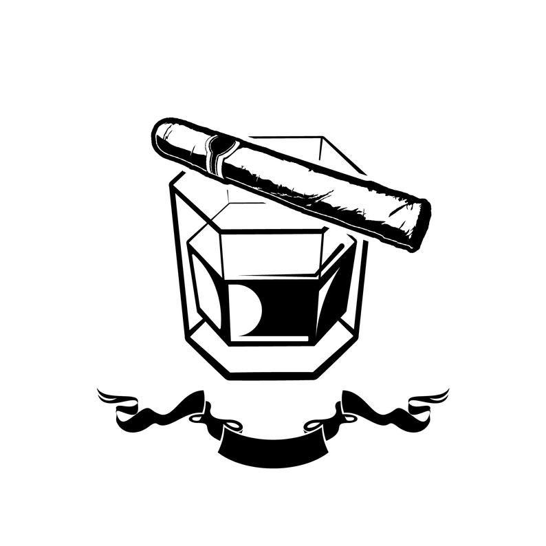 Smoker Logo - Cigar and alcohol Smoking Tobacco Smoke Blunt Bar Smoker Logo.SVG.EPS.PNG Instant Digital Vector Cricut Cut Cutting Download File